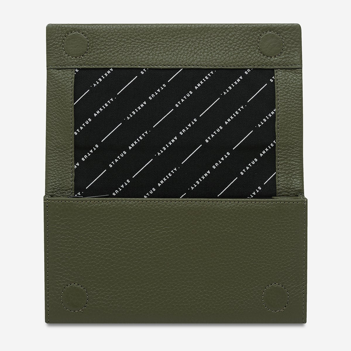 Nevermind Leather Wallet in Khaki