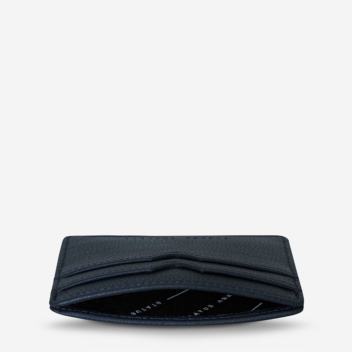 Together For Now Leather Card Wallet in Navy Blue