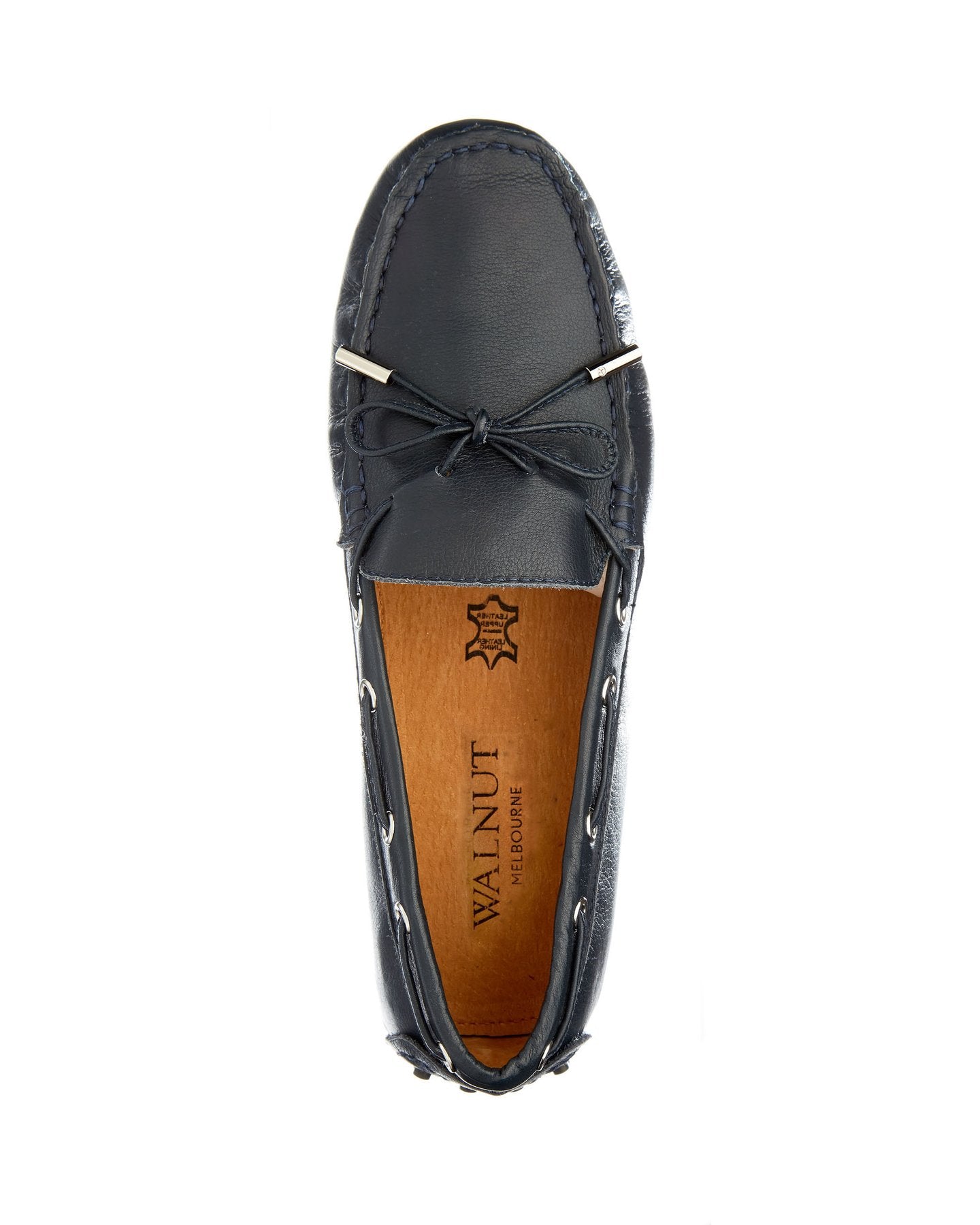 Daria Leather Loafer in Navy - Milu James St